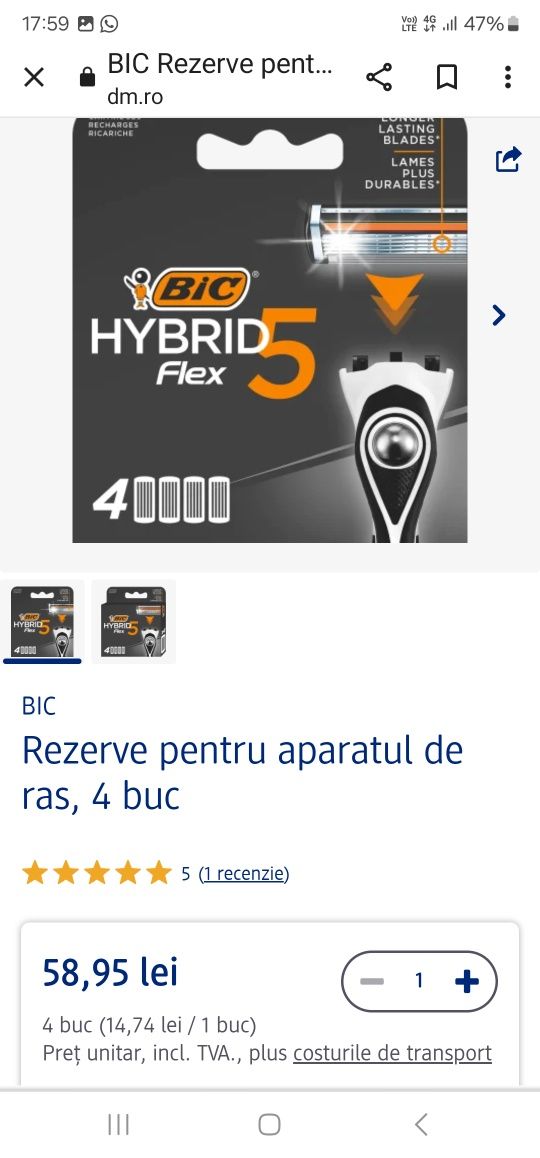 Rezerve BIC hibrid 5