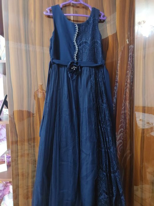 Синее платье для детей от 10 до 13 лет