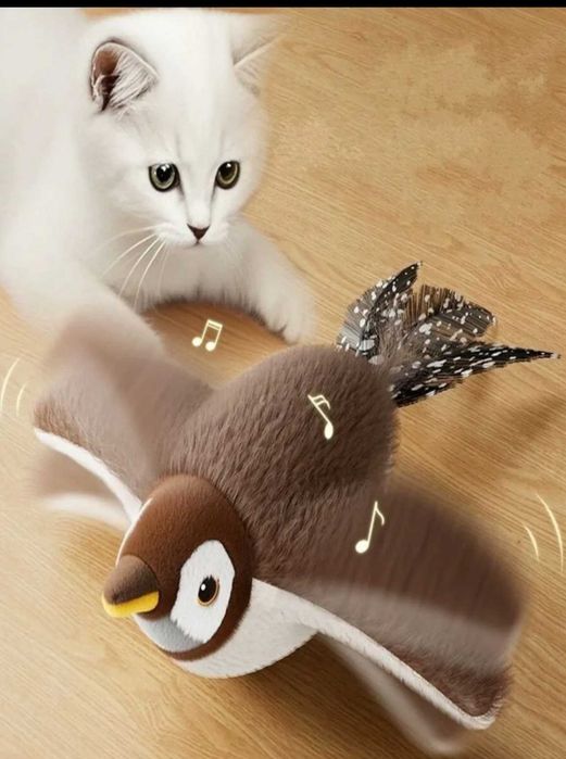 Интерактивная игрушка птичка для кошек и собак