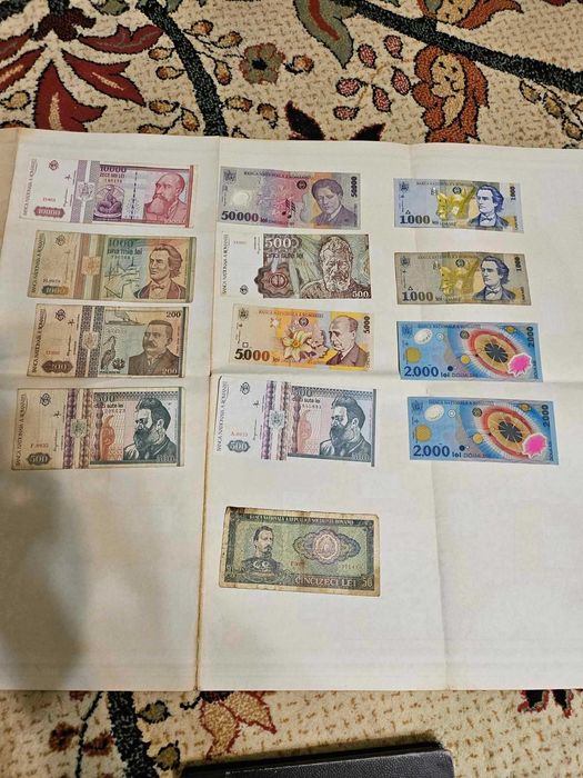 Colectie de bancnote vechi