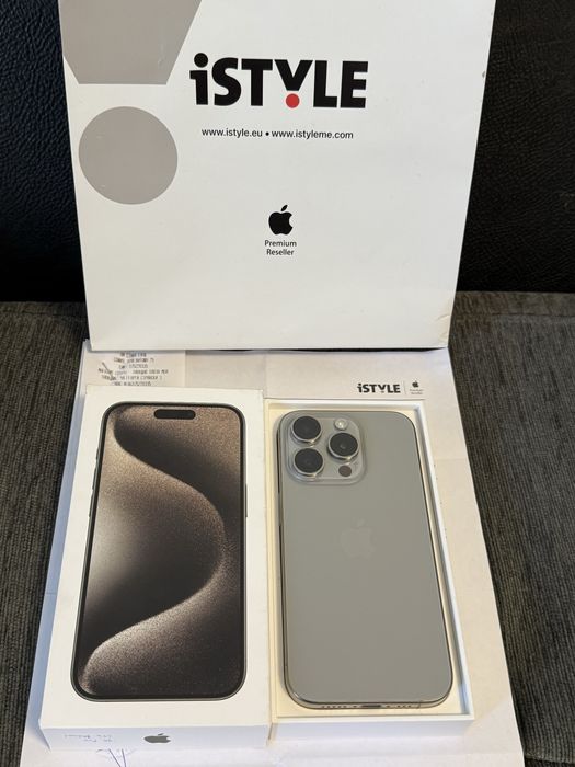 КАТО НОВ 256GB iPhone 15 Pro istyle Гаранция 2025г. Natural