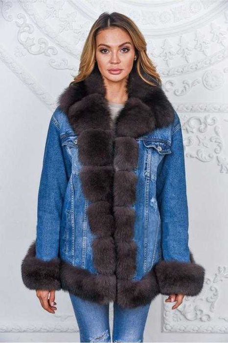 Parka blana naturala , Geaca cu blana naturala vulpe polara m.S