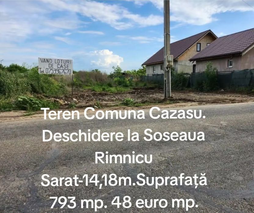 Teren Cazasu, Soseaua Rimnicu Sarat