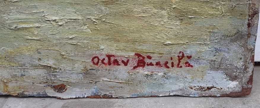 Tablou vechi - coacaze rosii - semnat Octav Bancila