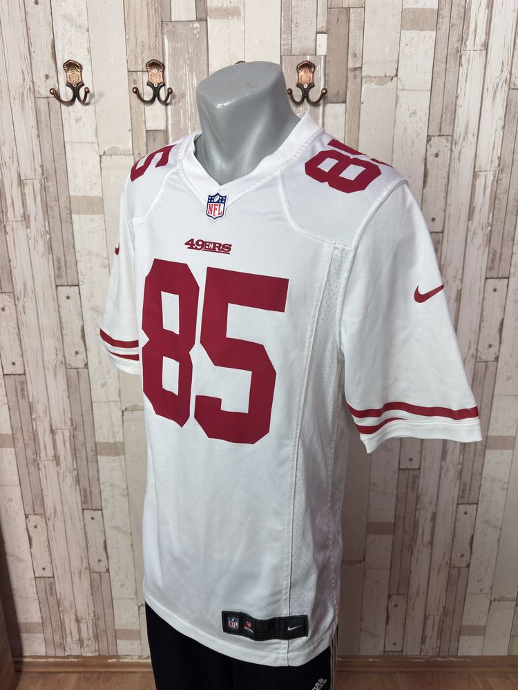 Tee tricou T-Shirt Nike NFL 49ers "Davis" number 85 alb poliester