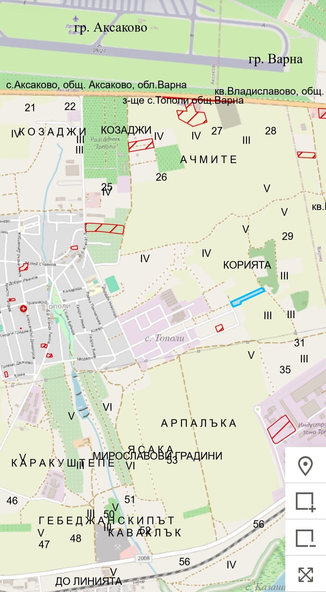 Парцел за продажба в с.Тополи