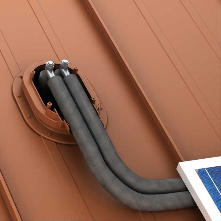 Element trecere conducte panou solar tabla faltuita, click, retropanel