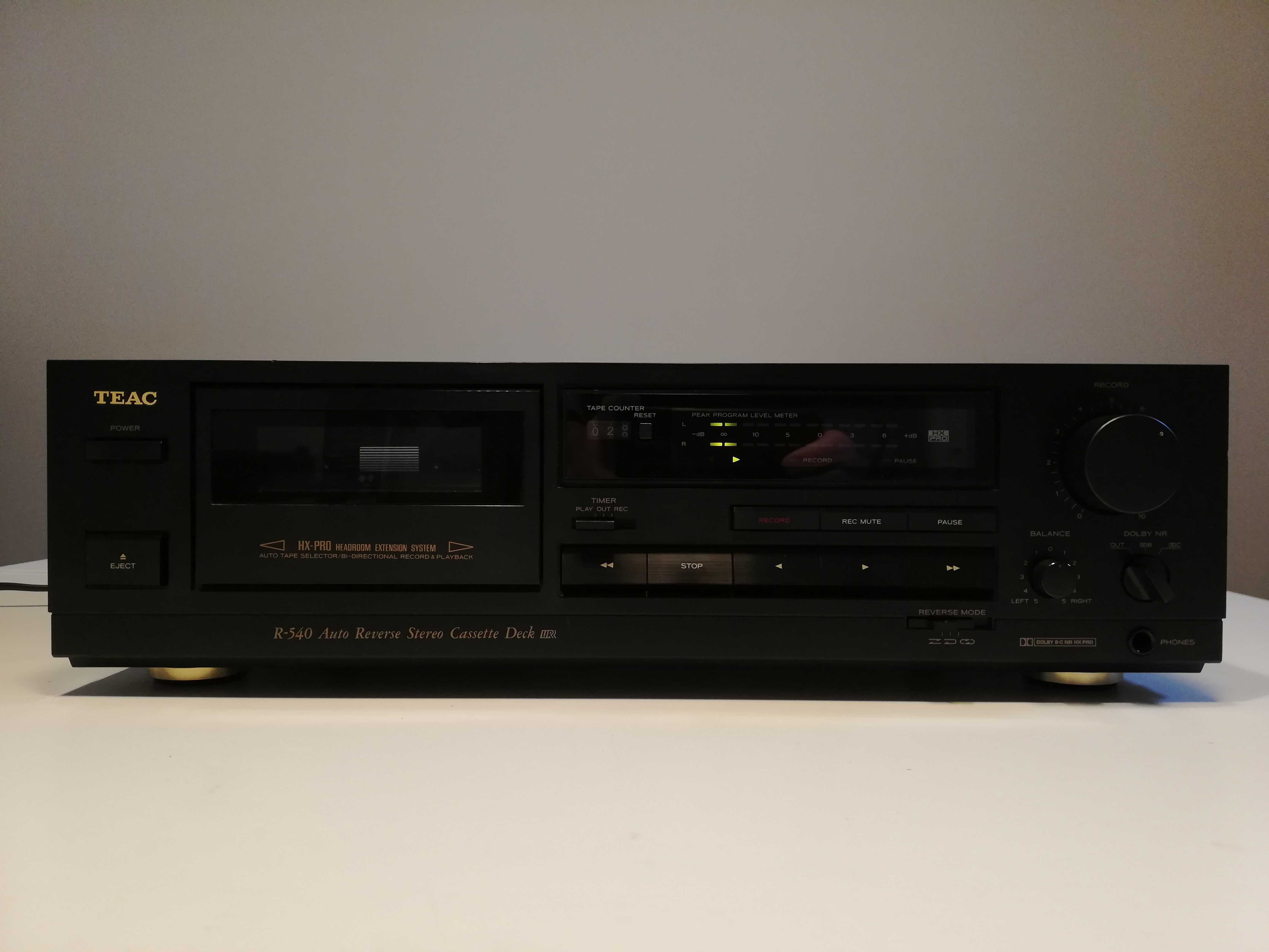 Stereo Cassette Deck HX-PRO marca TEAC R540 - Impecabil/Vintage/Japan