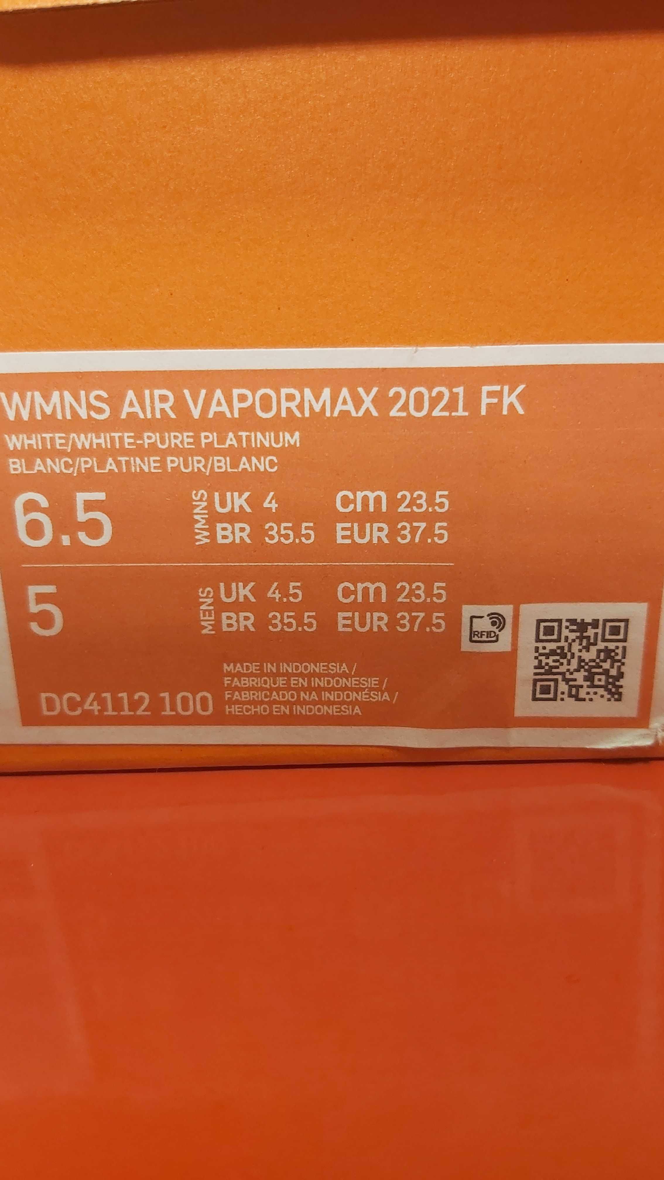 Nike Air VaporMax 2021 Flyknit "White & Pure Platinum" - Номер 37.5