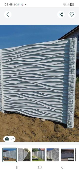 Gard din placi beton