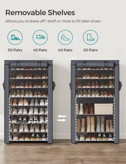 10 етажен органайзер за обувки с покривало