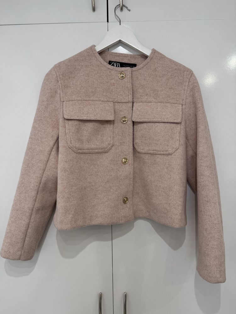 Розово късо яке Zara размер S