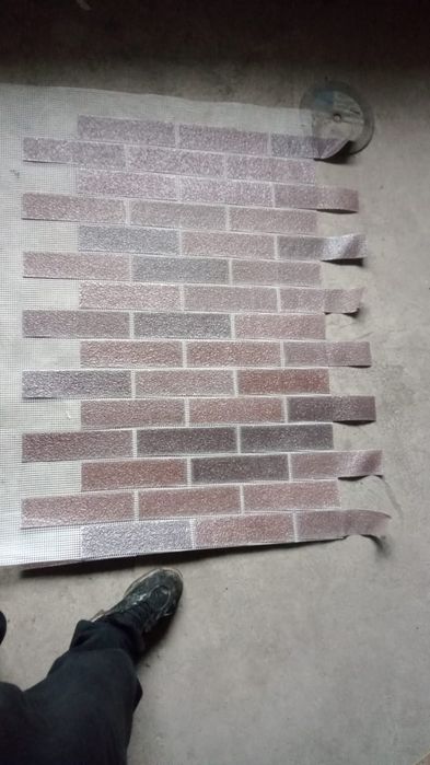 Кирпичный обой разноцветный