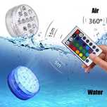 SET 4 Lampi Piscina LED RGB Cu Telecomanda Rezistente La Apa