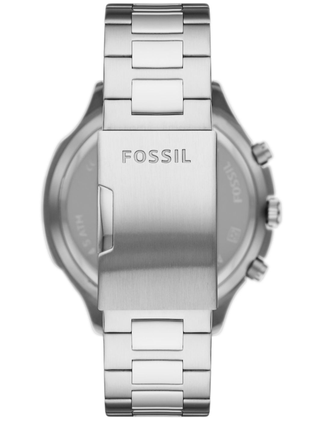 Fossil, ceas de otel inoxidabil cu functii multiple, argintiu