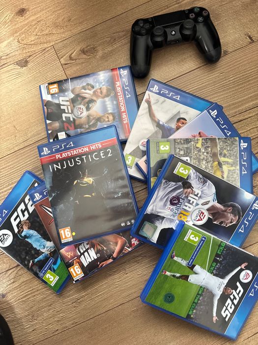 Плейстейшън PS4+джойстик+игри