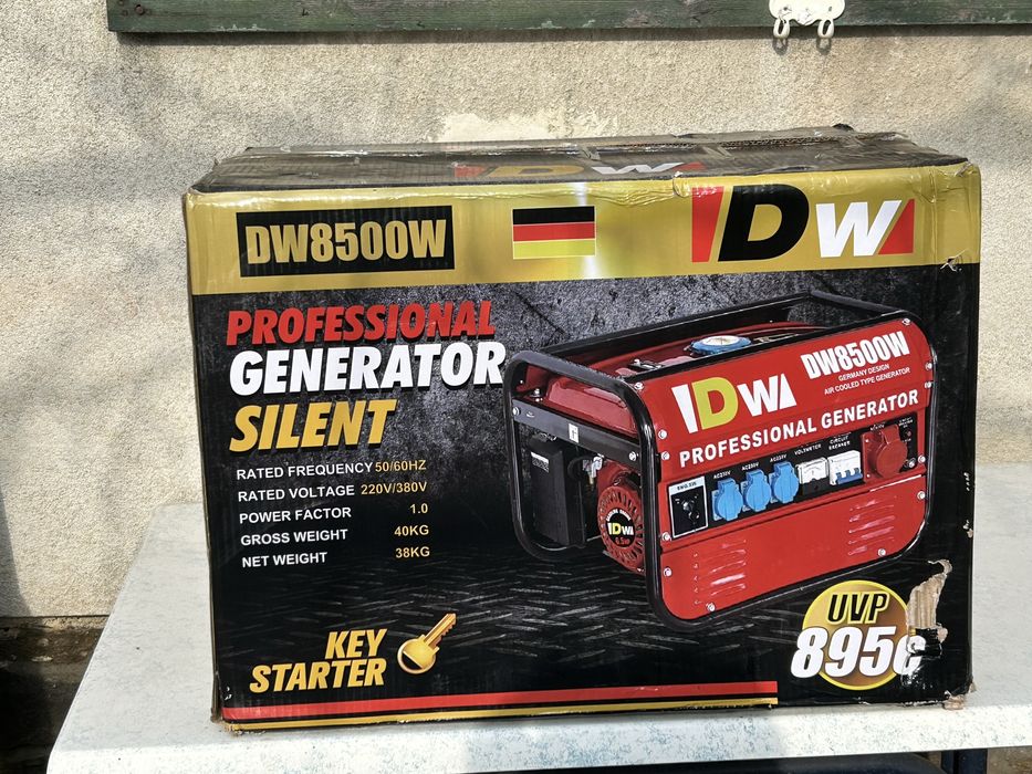 Nou!Vand generator DW 8500W,sigilat,Nou!