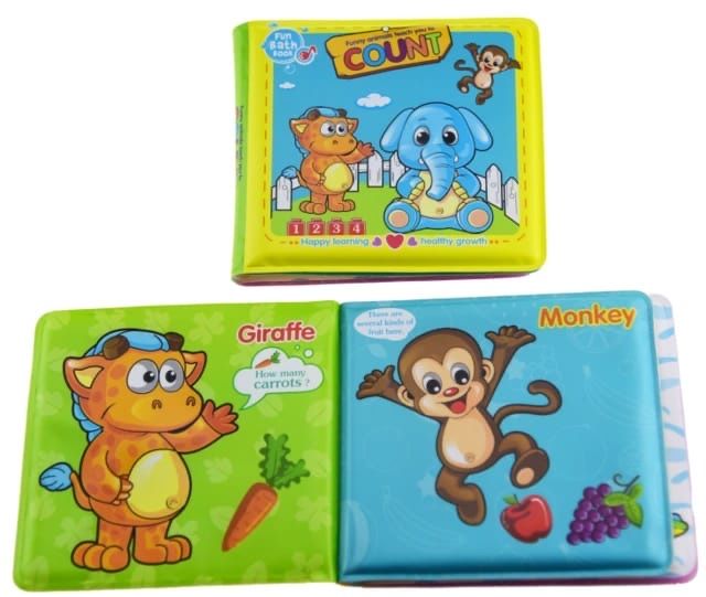 Set cu 2 carti pentru baie, educative, Animale NOl