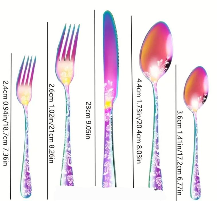 Set tacâmuri colorate (30 buc)
