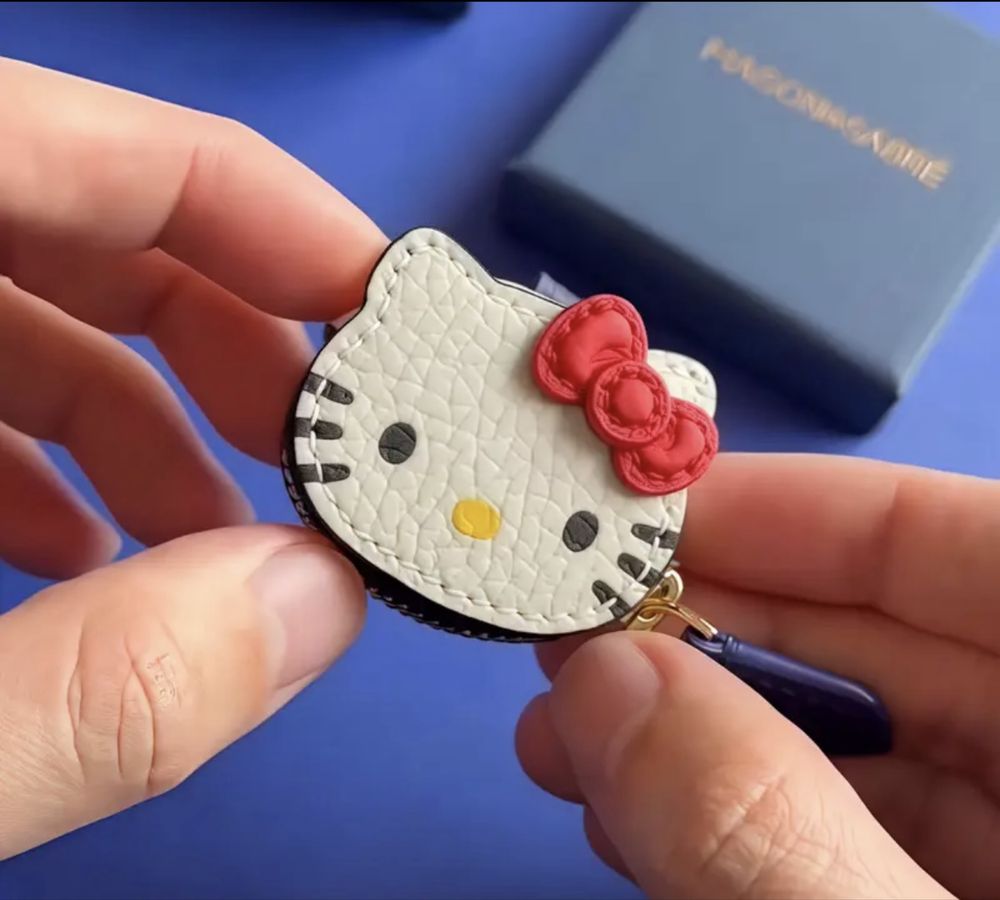 Портмоне Hello Kitty естествена кожа
