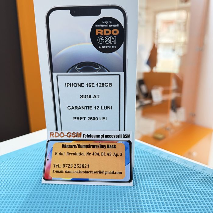 Iphone 16E 128Gb Silver/Black Sigilat/Garantie