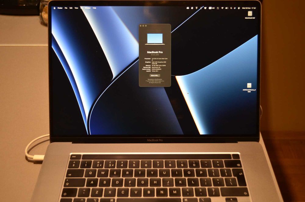 MacBook Pro 16-inch, i7 2,6GHz, 16GB RAM, 512GB SSD (2019)