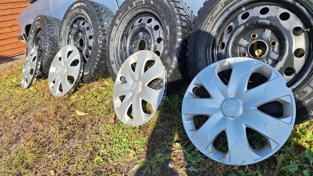 Диски 4× 114 R15 с резиной б/у.