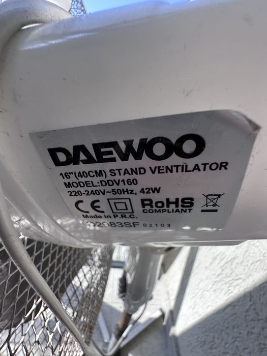 Daewoo DDV160, 42 W, 3 trepte de viteza, miscare oscilatorie