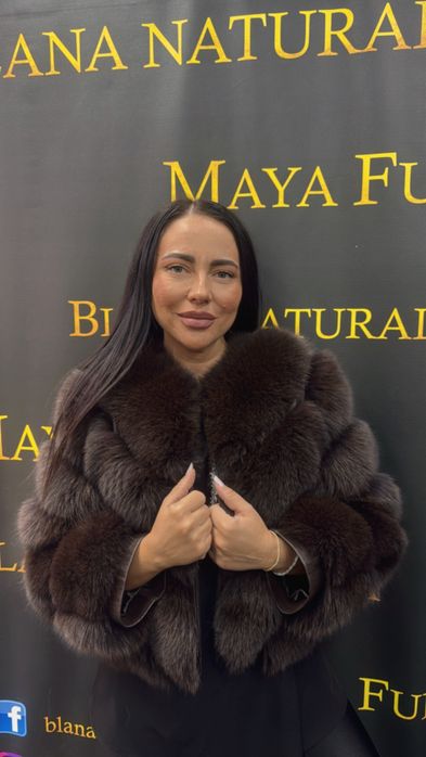 Haina din blana naturala model in V, se face vesta