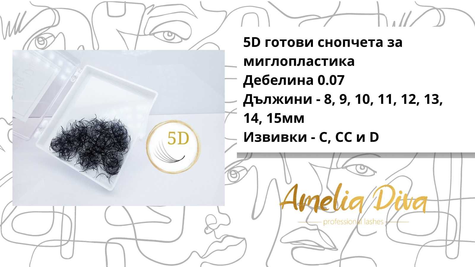 Ръчно изработени снопчета за миглопластика мигли снопчета от 3Д до 14Д