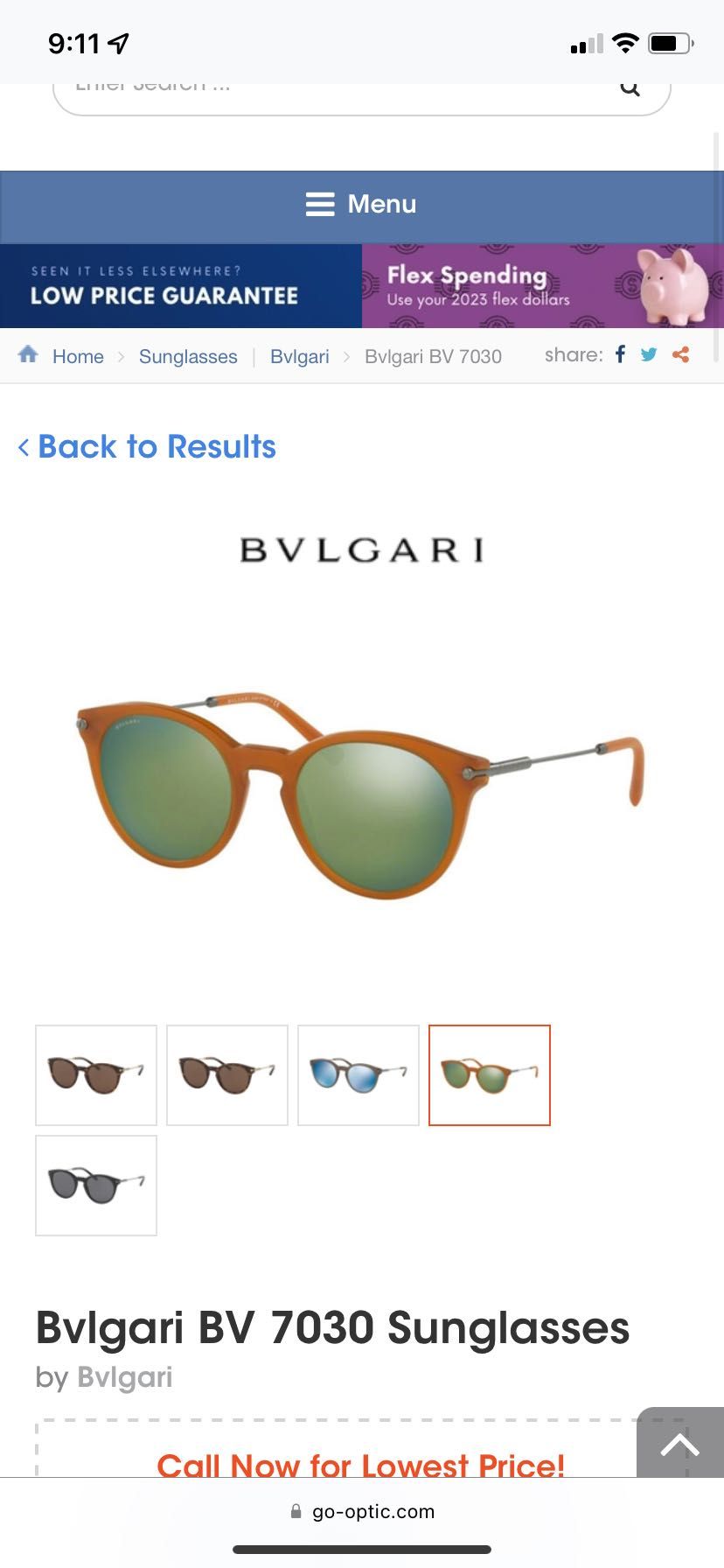 BVLGARI Aviator Слънчеви Очила