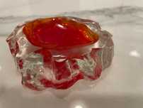 suport din sticla ice glas pt  lumnare pastila exterior sau interior