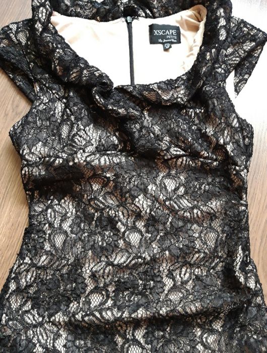 Елегантна официална дамска парти рокля с дантела размер  Xs S С