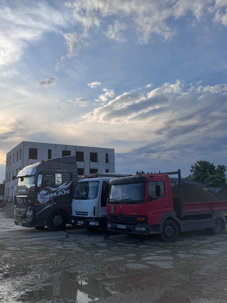 Transport nisip, materiale, piatra de cariera, pamant, agregate, moloz
