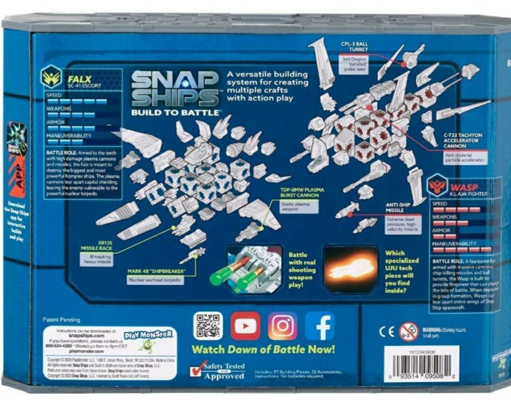 Конструктор Snap Ships Wasp / Falx Battle Set. США