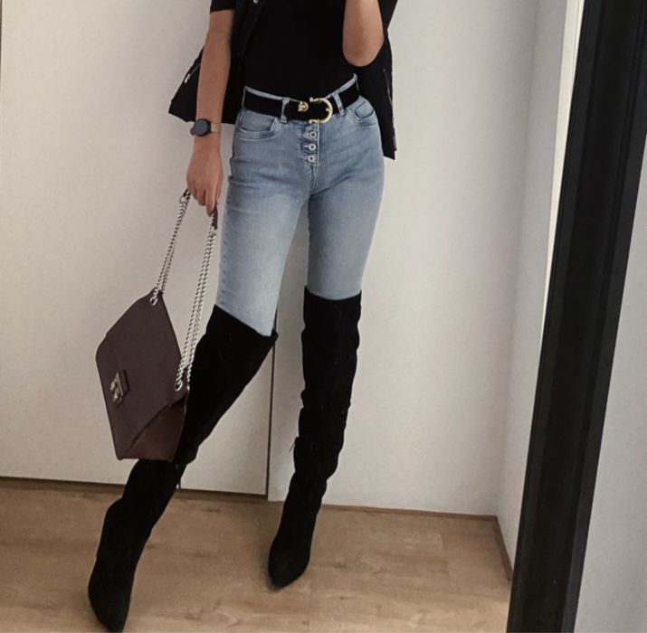 Замшевые батфорты Lui Jo