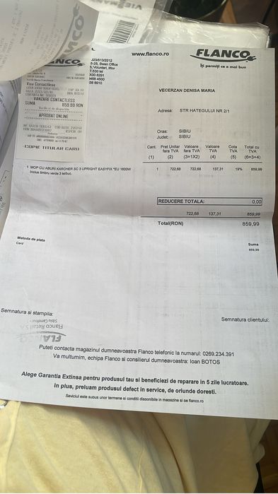 Mop cu abur Karcher SC 2 Upright, 1.513-500.0, 1600W,