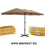Umbrelă de soare gradina/terasa 460×270 cm culoare Taupe OFERTA - NOU