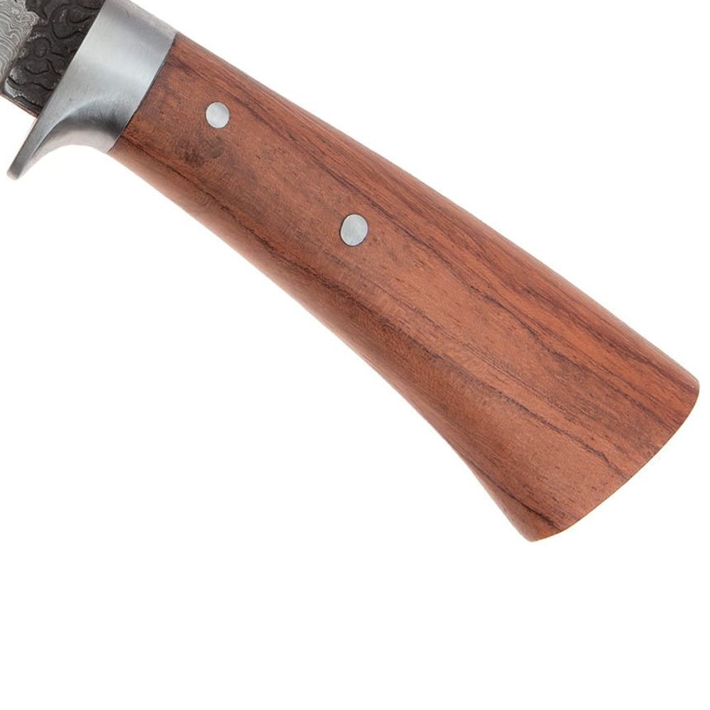 Cutit vanatoare Adventure Accuracy, damasc, 25 cm, lemn, husa piele