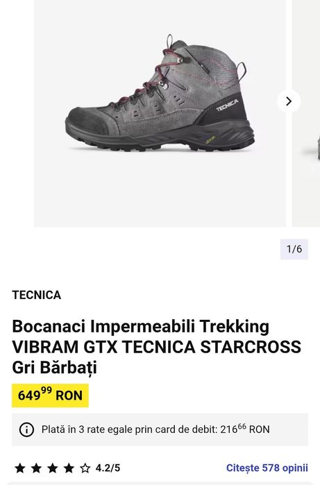 Ghete noi Tecnica Vibram gore tex 42