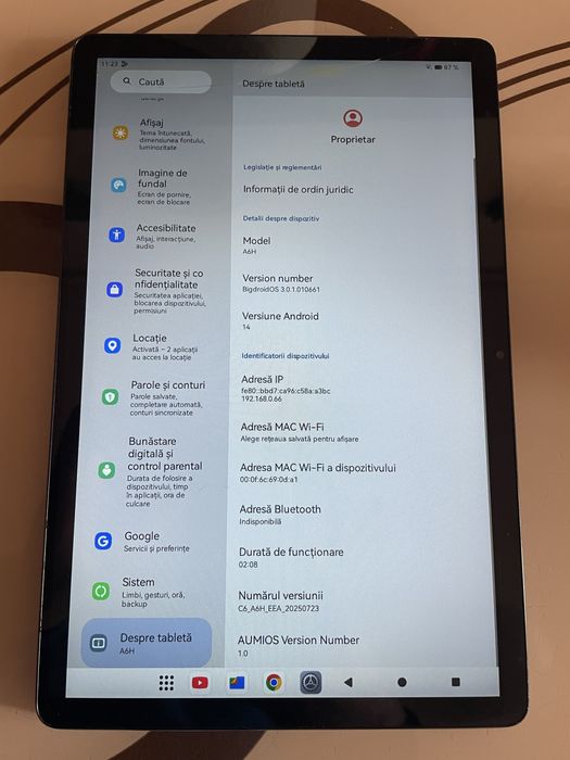 Tableta A6H , 11 inch , 4GB RAM , Silver