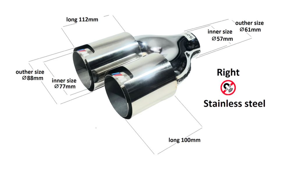 Накрайник ауспух BMW  БМВ ф57 ляв или десен гърне