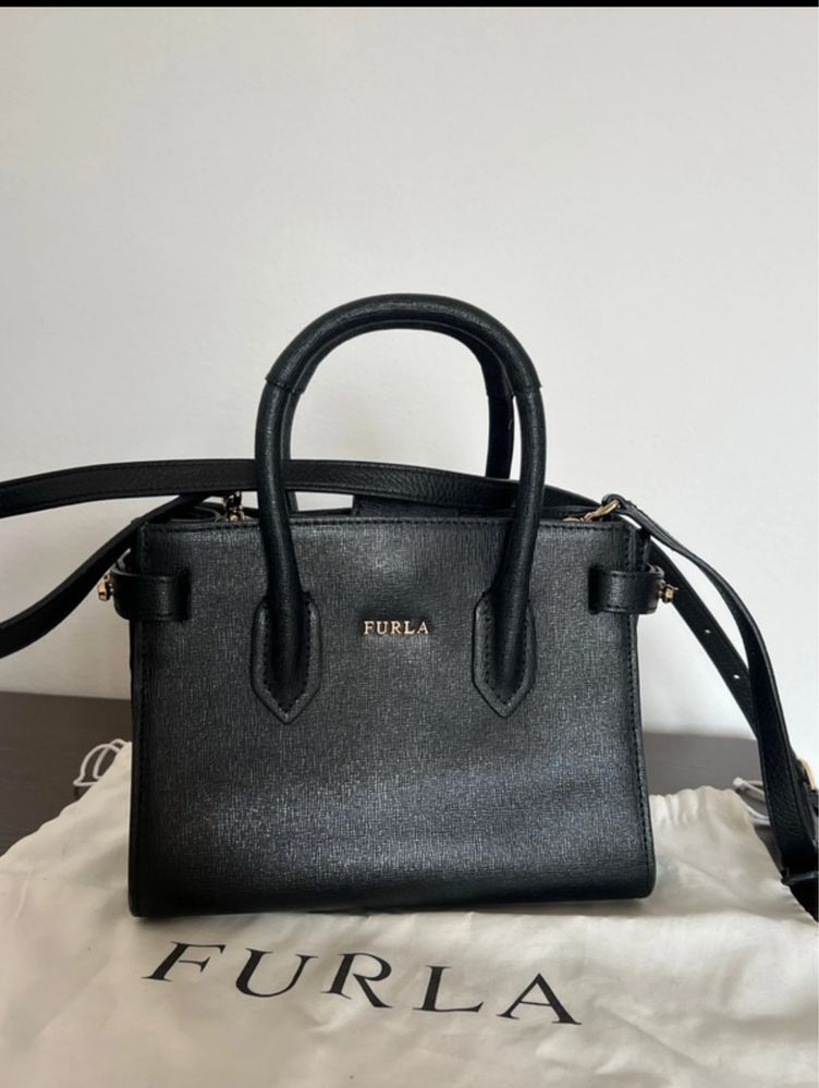 Geanta piele neagra FURLA
