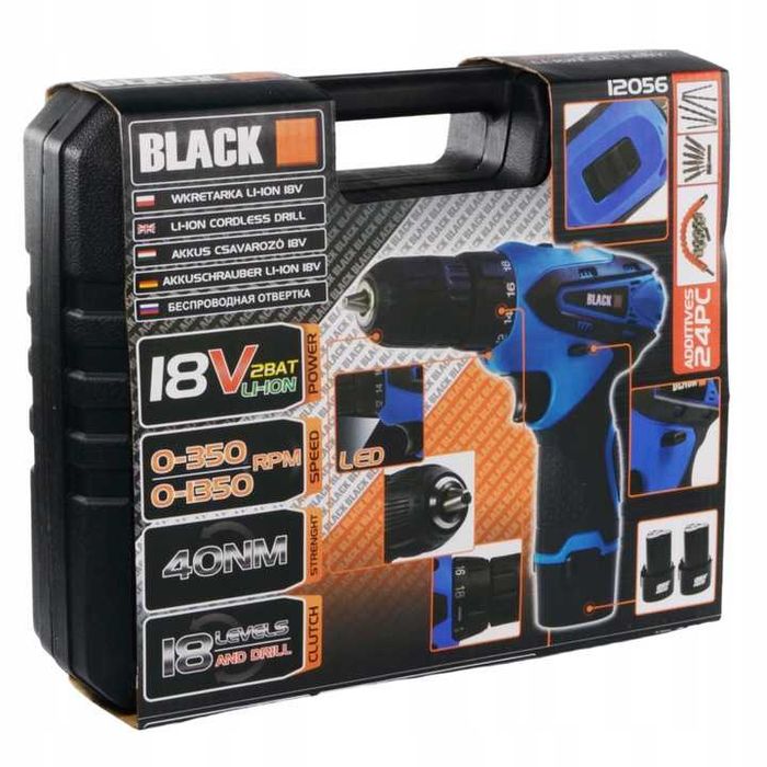 Masina gaurit insurubat filetanta 18V 2 baterii + accesorii (12056-N)