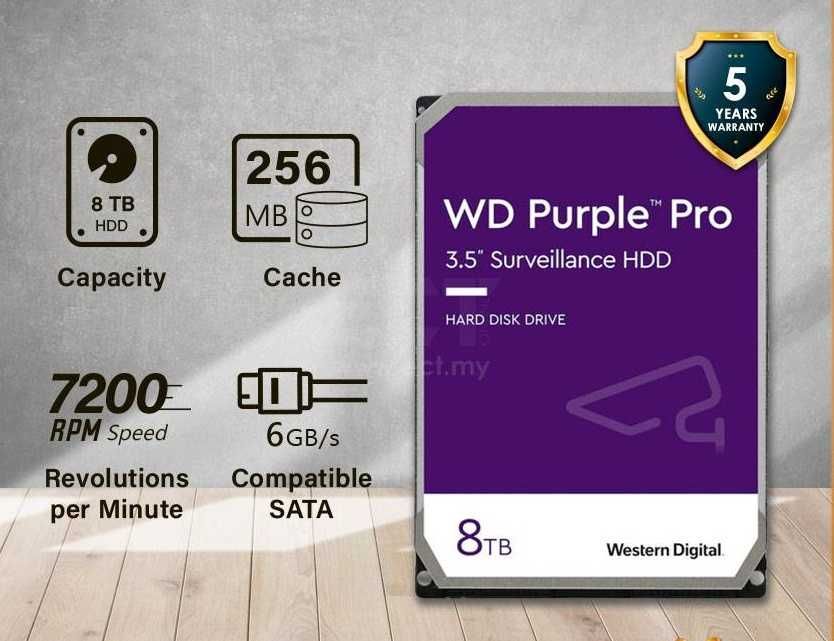 HDD Western Digital WD Purple Pro 8TB 7200rpm 256MB SATA3 Nou