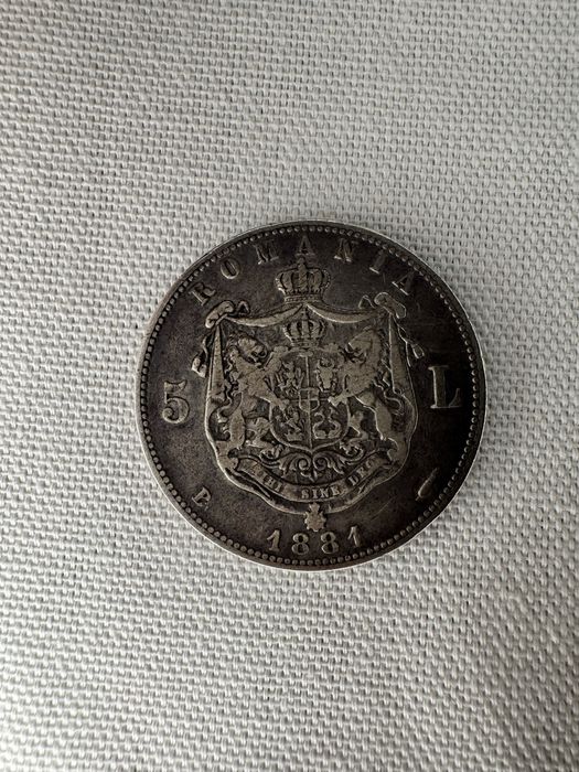 Monede argint 5 Lei România 1880 și 1881 – Carol I