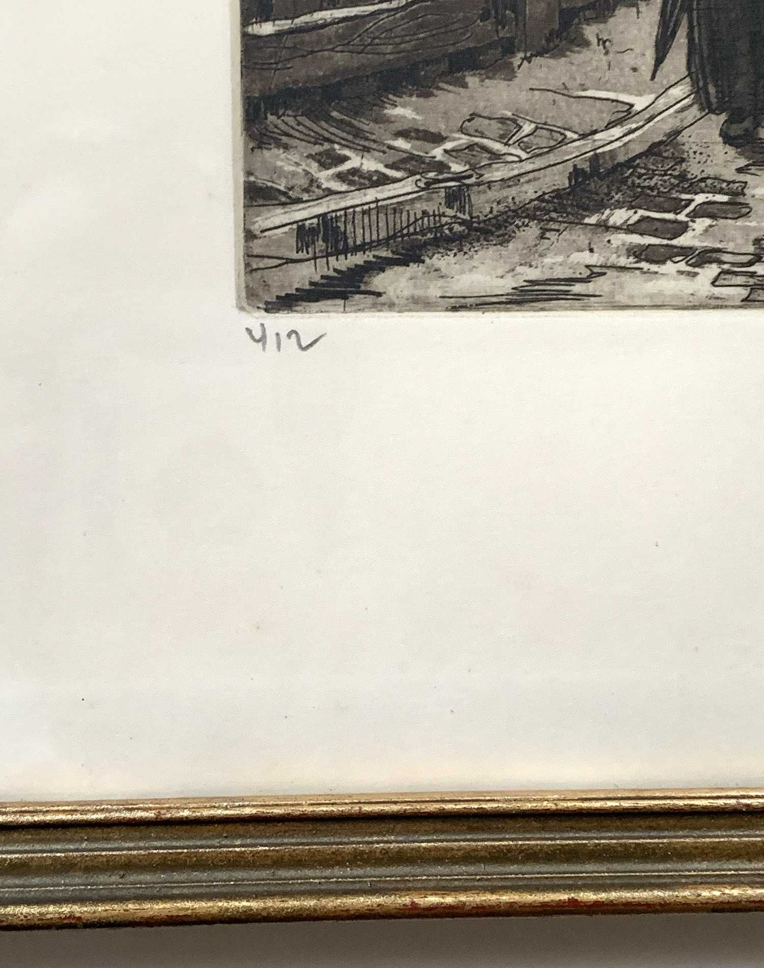 Роджър Хебелинк офорт „Rue de la Madeleine“, Брюксел 1932–1936 г.