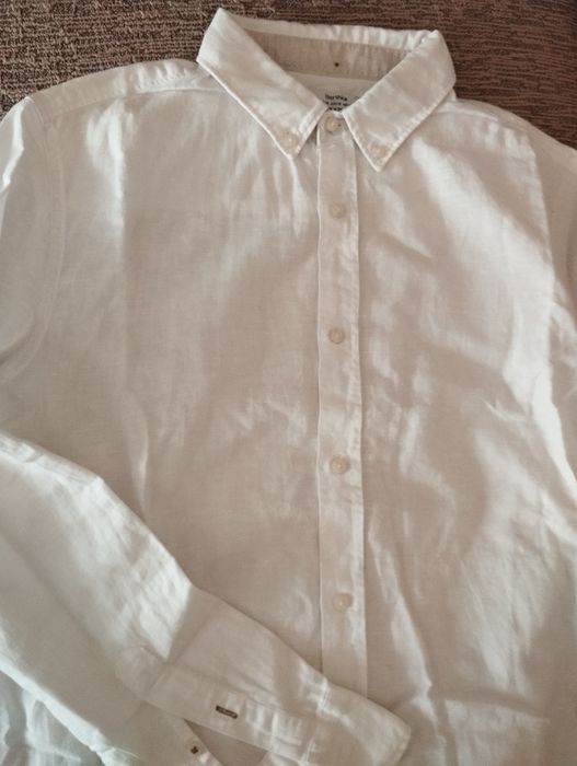 Camasa Bershka alba in+bumbac