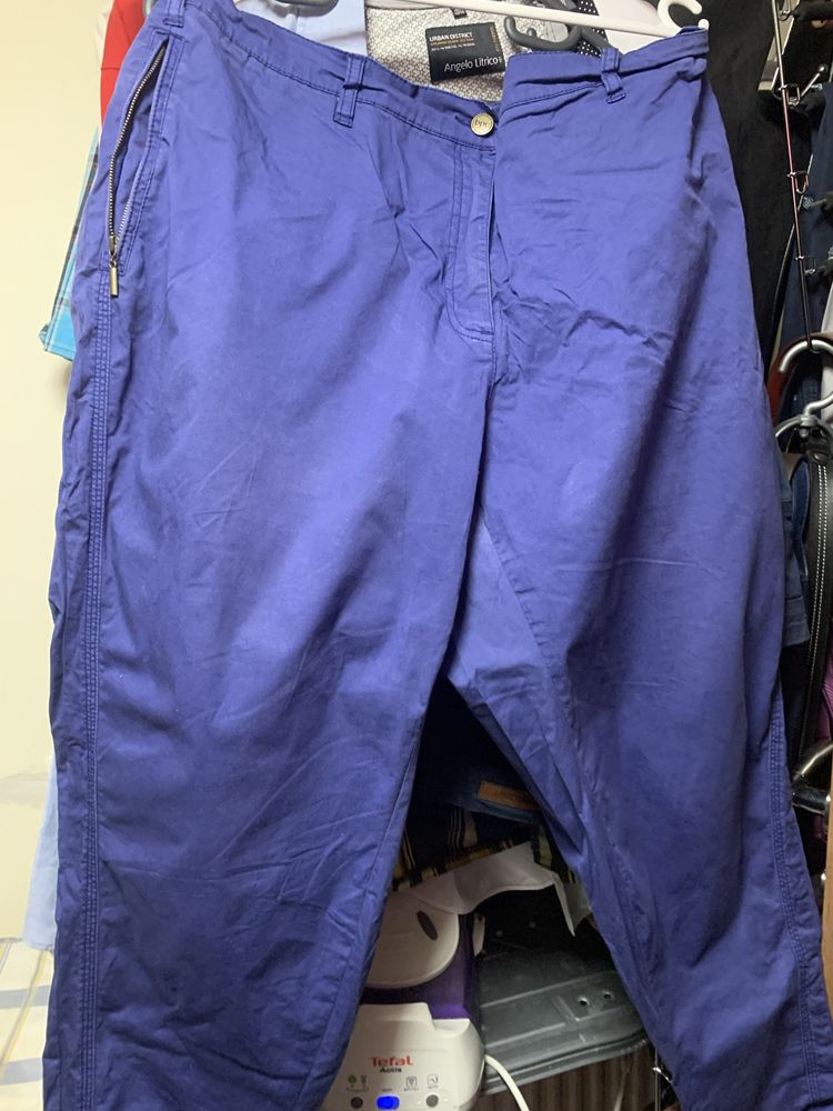 Pantaloni vara eleganti foate comoxi albastru indigo