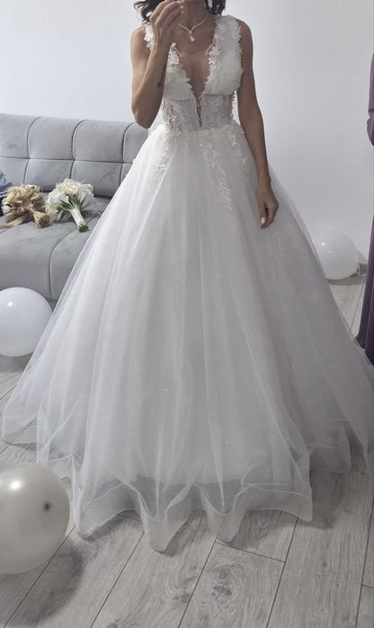 Rochie de mireasa ca NOUA,marimea xxs/xs,